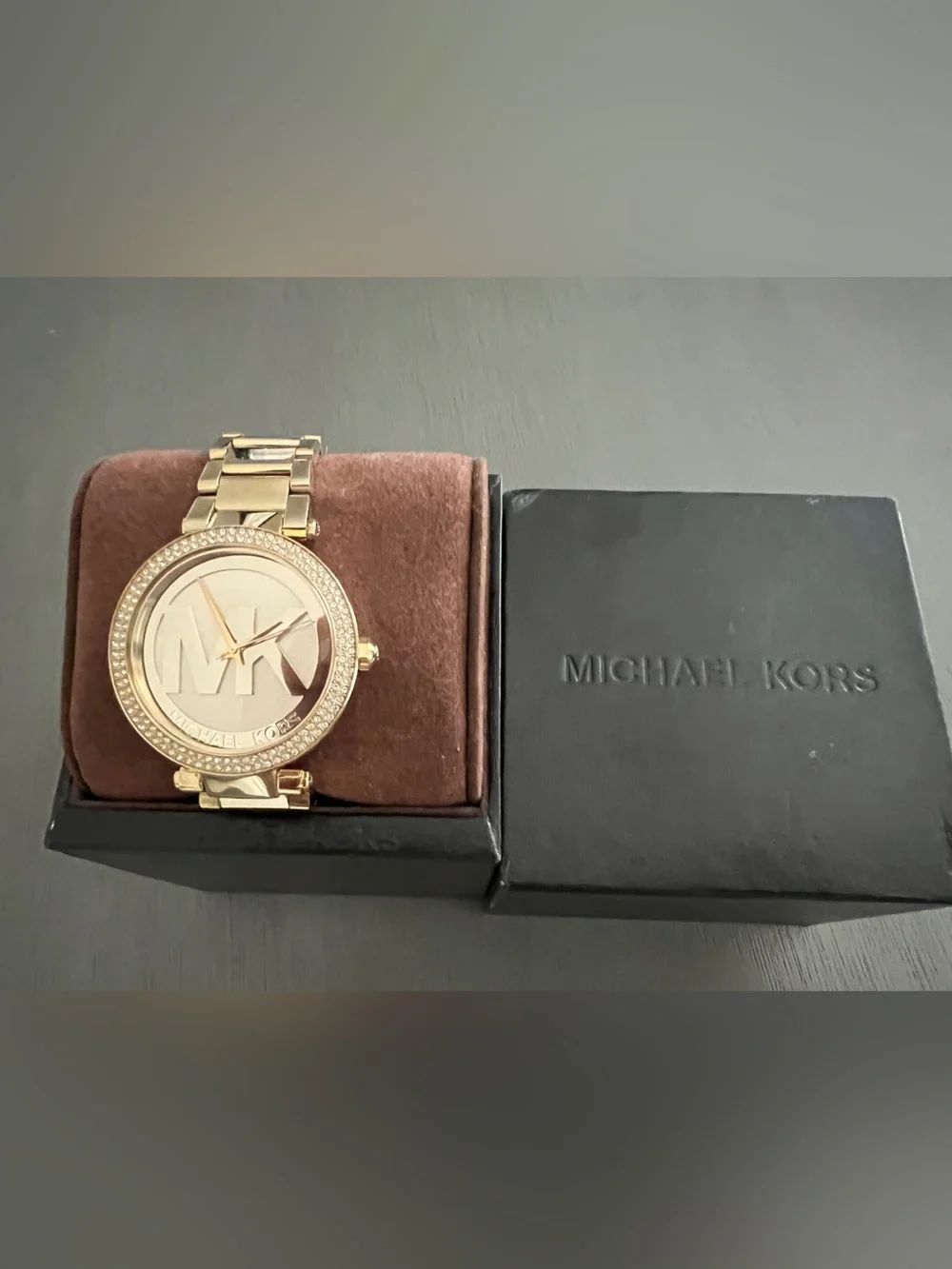 Michael Kors Gold Stainless Steel Link Watch-Used